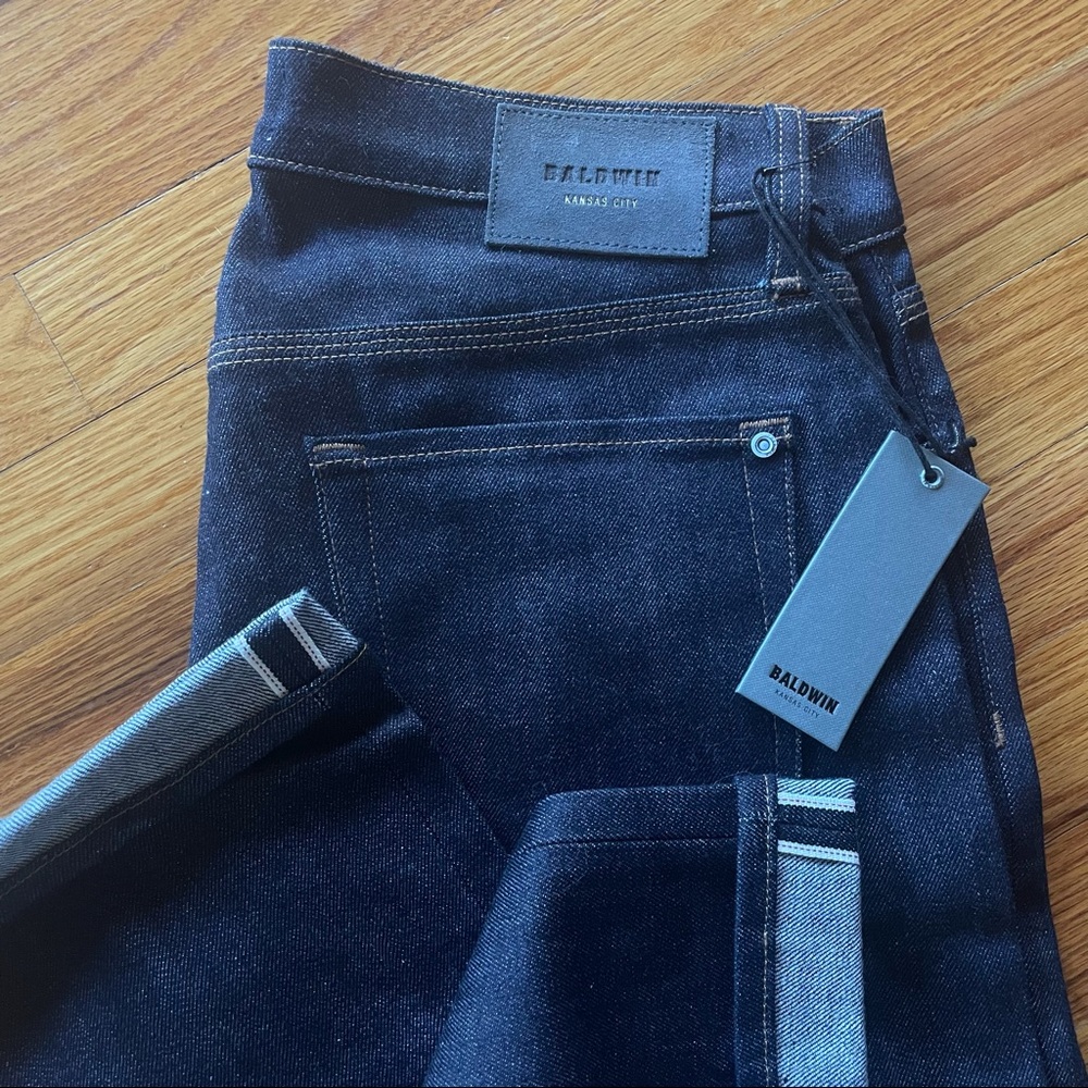 BALDWIN Henley Slim Straight selvedge denim
